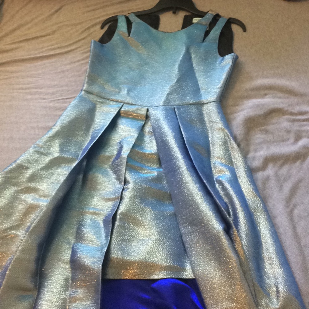 A holographic pageant dress